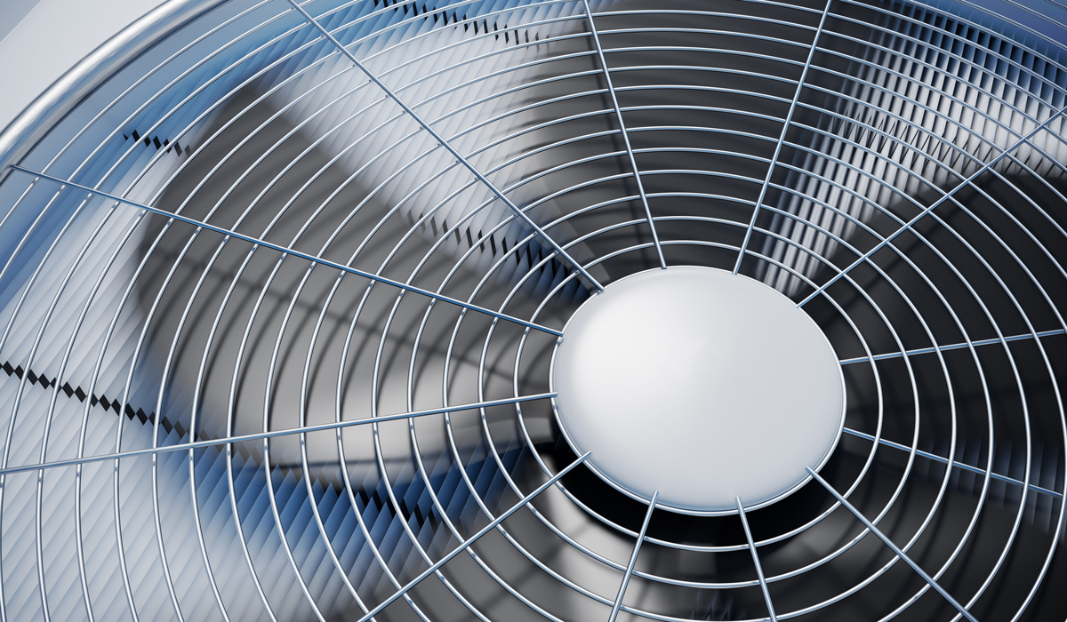 A close-up image of an air conditioning fan in North Fort Myers.