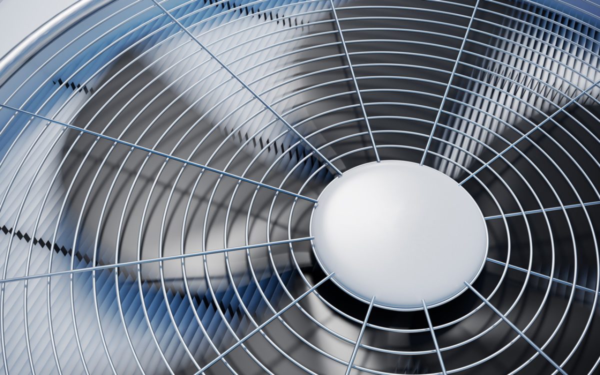 A close-up image of an air conditioning fan in North Fort Myers.