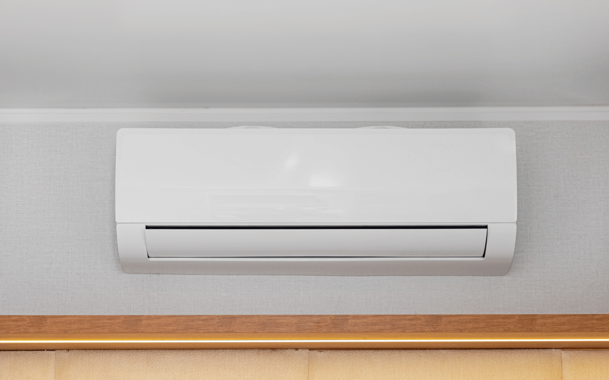A ductless mini split in a home